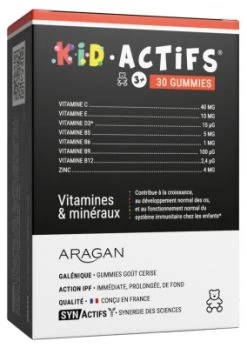 Aragan Synactifs KidActifs 3+ 30 Gummies