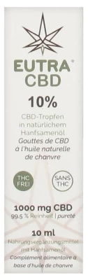 Eutra CBD 10% Drops With Natural Hemp Oil 10ml