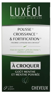 Luxéol Growth & Fortification 30 Tablets To Crunch