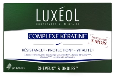 Luxéol Keratin Complex Hair And Nails 90 Capsules 3 Luxéol Keratin Complex Hair And Nails 90 Capsules