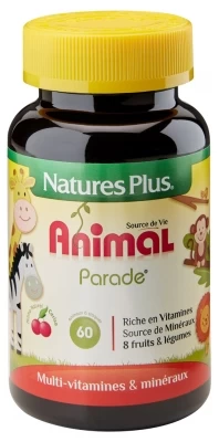 Natures Plus Animal Parade Child Source Of Life Cherry Flavour 60 Tablets