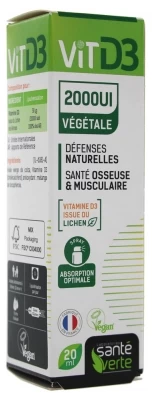 Santé Verte Vit D3 2000UI Vegetable 20ml