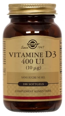 Solgar Vitamin D3 400UI (10µg) 100 Capsules